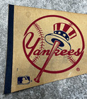 Vintage 1970s New York Yankees Pennant Mlb Baseball Full Size 30  X 12  Flag