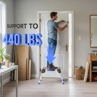 Folding Step Stool For Adults Aluminum Work Platform Adjustable Height