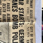 War Starts  German Planes Bomb Poland  1939 Lima Newspaper