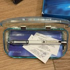 Sensa Classic Crystal Silver Ballpoint Pen W  Case Box Manual Made In Usa
