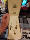 Genuine Jade Necklace And Clip On Earrings Set In Original Box 