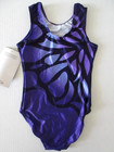 New Gk Elite Simone Gymnastics Leotard Size Cm Child M Purple Sequins Sparkle