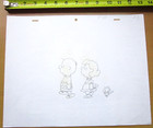 Peanuts Charlie Brown Charles Schulz Original Prod Cel Drawing Bird Snoopy