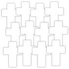 2  White Corrugated Plastic Lawn Cross- Set Of 12 W  Short Stakes - Memorial Day