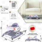 5-in-1 Foldable Baby Activity Walker  Rocker  Bouncer  Push Walker  Adjustable H
