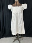 Antique Nightgown White Victorian Cotton Lace Bust 42 1880