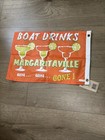 Jimmy Buffett Margaritaville Boat Drinks 12x18 Double Sided Boat Flag Nwt Retire