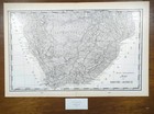 Vintage 1900 South Africa Topographical Map 22 x14    Old Antique Original 