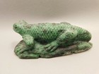 Lizard Iguana Ruby And Zoisite Gemstone Animal Carving  o346