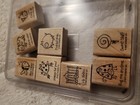 Stampin Up Rubber Stamps Different Themes Lot Of  4 Sets  22 Pieces 