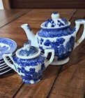 Vintage Child Tea Service Set Blue Willow Occupied Japan 19 Pc