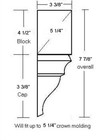 4 Crown Molding Inside Corner Blocks  crowncorners  Brand  Fits 5 1 4  Molding