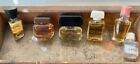 Vintage Mini Perfume Bottles Lot With Wooden Printer Drawer Shadow Box Display