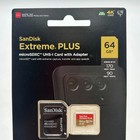 Sandisk Extreme Plus 64gb Ush-i Microsdxc Memory Card With Adapter - Brand New