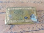 Vintage Gillette Aristocrat Gold Tone Razor And Case Purple Velvet 1940s W Blade