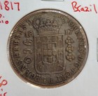 1817 Brazil 960 Reis Silver Coin  Vf xf Condition 