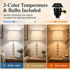 Farmhouse Table Lamps Set Of 2  21  Rustic Resin Nightstand Lamps