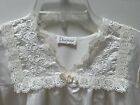 Junior Dior Lace Coller Nightgown Creamy White Stin Polyester  Size 12