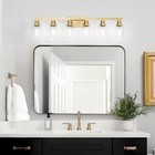 6 Light Bathroom Vanity Light Bathroom Light Fixtures  38  Modern 6-light Gold