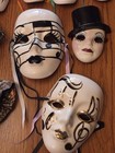 Lot Of Handpainted Mardi Gras Wall Art Face Mask