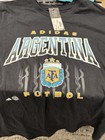 Adidas Argentina Futbol Soccer Black Shirt Large World Cup Messi Copa Mundial