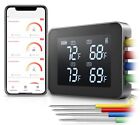 Bluetooth 4 Probe Meat Thermometer Wireless Roast Bbq Turkey Kitchen Cooking