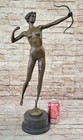 Black Marble Base Bronze Statue  Diana Nemorensis Figurine Figure