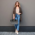 World Traveler 81t16-635 Duffle Bag  One Size  Black White Dot Ii