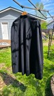 Vintage Rosalia Nurse Cape Black Wool With Yellow Gold - Ww2 Embroidered Cloak