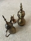 Dallah Coffee Pot Set Antique Vintage Arabic  3 Pieces
