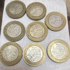 Mexico N 50 Bi-metallic Coin Lot Of 8   100 Pesos Ninos Heroes