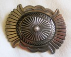 Vintage Sterling Silver Native American Concho Oval Pin Brooch 2 25    14 5 Gram