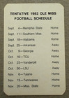 Cfb 1981 Mississippi Rebels Football Schedule College Ole Miss Colonel Reb