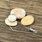 Round Mother Pearl Men Suit Brooch Lapel Pin With Box