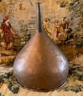 Antique 19th Century L Lumley London Copper Funnel  Handmade  Great Patina