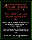 2004-9 Cadillac Xlr Window Regulator Driver - Premium Rebuild Service