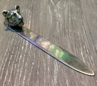 Reed   Barton Signed Silver Lions Head Letter Opener Marked 296 