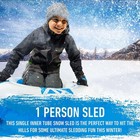 Arctic Trails Single Person Inflatable Snow Sled     Heavy Duty Snow Tube For   