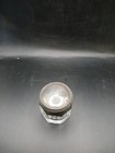 Charming Cut Glass Victorian Era Vanity Jar  Sterling Repousse Lid S1