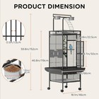 60  Large Bird Cage Large Play Top Parrot Cage Cockatiel Cockatoo Play Top