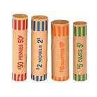 100pcs Assorted Heavy Duty Preformed Coin Wrappers Rolls - Quarters  Pennies  
