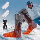 Winter Electric Heated Super Warm Socks Rechargeable Battery Women Men Feet 3 7v
