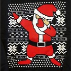 Nwt Dabbin  Santa Black Sweatshirt Size Large Ugly Christmas Sweater Holiday