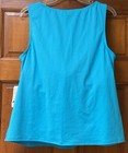 Lands End Women s Built In Cups High Neck Tankini Swim Top Blue Size 18w New