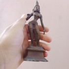 Vintage Women Chinese Asian Bronze Antique Tibetan Bronze Figure Of Buddha