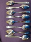 Set Of 8 Oneida Metra Stainless  Flatware 7  Oval Soup   Table Spoons  Heavy