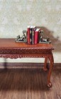 Dollhouse Miniature Kitty Cat Bookends Antique Bronze 1 12 Scale Accessory