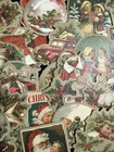 50 Vintage Christmas  Stickers Cards Scrapbook Journal Ephemera  5108