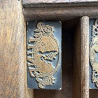 17 Vintage Wood Letterpress Printing Blocks In Printer   s Wooden Cut Drawer 