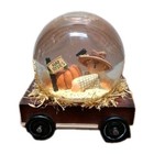 4  Harvest Hay Rides Scarecrow Water Globe With Bats Pumpkins Fall Decor 